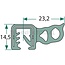 GRANIT Rubber seal 23.2 x 14.5 mm | clamping range 4-6 mm | 5 metres - AL164267