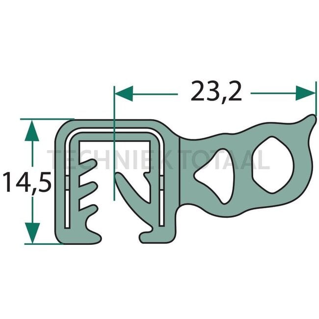 GRANIT Raamrubber - 25 meter - 654A3548/25, AL164267