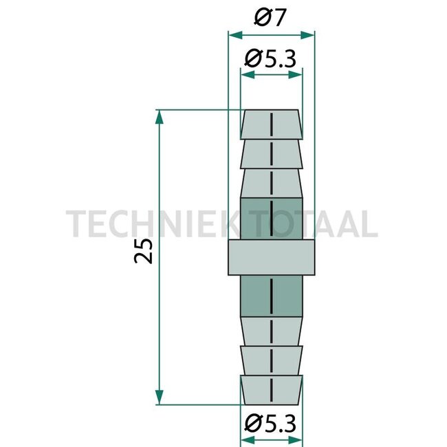 GRANIT Dubbele connector voor slangen met 3-4 mm binnen-Ø - 65499706, 100005239C0