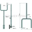 GRANIT Mirror holder Ø 16 mm, tube 16 mm