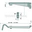 GRANIT Telescopische spiegelhouder rechts - 65499683 | Lengte min.-max.: 587 - 815 mm | Plaats: rechts