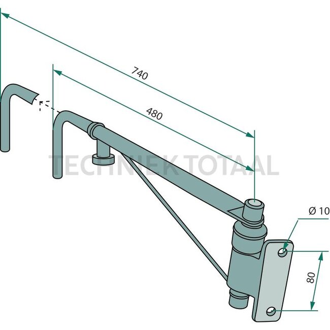 GRANIT Teleskop-Spiegelhalter links - 6005020999