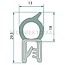 GRANIT Fenstergummi Klemmbereich 2 - 4 mm, 8 x 32 mm - 25 Meter