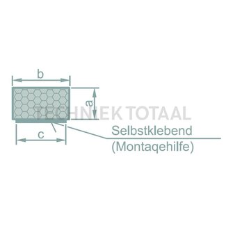 GRANIT Moosgummivierkantprofil 10 x 30 mm - 25 Stück
