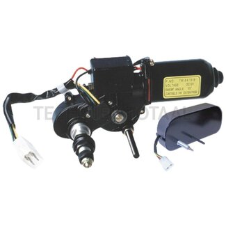 GRANIT Wiper motor with switch 80°, M16, left, conical 8 x M6