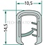 GRANIT Window rubber 10,5 x 14,5 mm, clamping range 2 - 5 mm - 5 meter