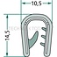 GRANIT Dichtgummi - 5 Meter - 654A1021/5 | Klemmbereich: 2 - 5 mm | Länge: 5 m | B: 10,5 mm | H: 14,5 mm