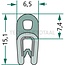 GRANIT Fenstergummi 6,5 x 15,1 mm, Klemmbereich 1 - 2 mm - 5 Meter
