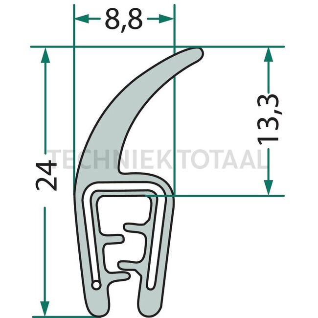 GRANIT Raamrubber - 5 meter - 654A1501/5