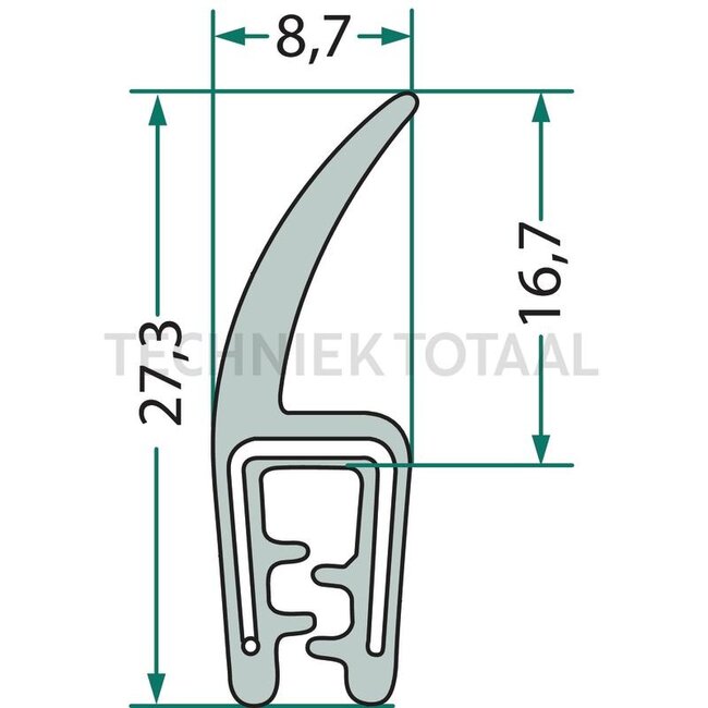 GRANIT Raamrubber - 5 meter - 654A1521/5