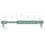GRANIT Gasdruckdämpfer - 65498088, 5089567, 706053, 47517738, 82001505 | Newton: 350 | A: 460 mm | B: 245 mm | C: 8 mm | D: 8 mm | Form: 2