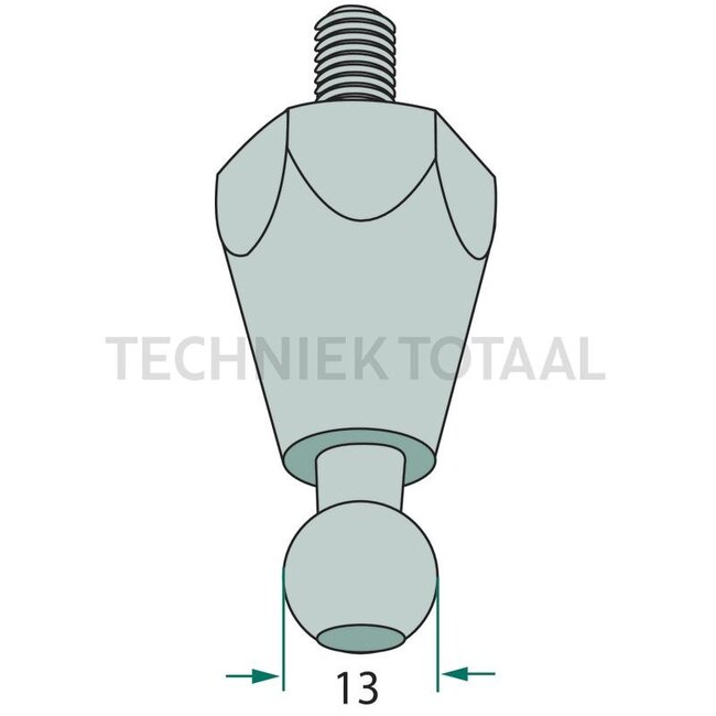 GRANIT Ball pin steel - 65404035, 4345708, 04345708 | A: M8 mm | E: 13 mm | SW: 22