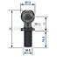 GRANIT Ball pin steel - 65499085, X504822001000, 72796, 072796 | A: M8 mm | SW: 11 | E: 13 mm | Delivery note: Due to the currently generally tense delivery situation at Toyota Material Handling, we cannot guarantee the delivery time for Toyota original spare pa