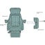 PROBOSS Zitting PROBOSS AS3510 Fendt luchtgeveerd 12 V, 510 mm