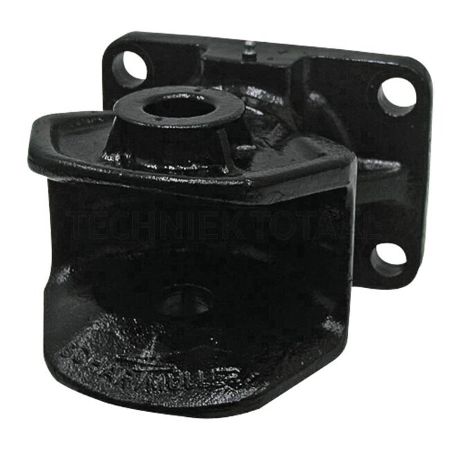 Scharmüller Flanschkupplung - 77705160501, 5.1605.01-A02, 05.1605.01-A02 | Verriegelung: Bolzen manuell | Lochbild: 160 x 100 mm | Stützlast: 2500 kg | D-Wert: 82,4 kN | Bohrung: M20 mm | Anzahl Löcher: 4 | Farbe: Schwarz | Kuppelbolzen: 31 mm | Zugöse: DIN 11026, 74