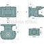 Scharmüller Flanschkupplung CHS - 77705160606, 5.1606.06-A02, 05.1606.06-A02 | Verriegelung: Bolzen manuell | Lochbild: 160 x 100 mm | Stützlast: 2000 kg | D-Wert: 89,3 kN | Bohrung: M20 mm | Anzahl Löcher: 4 | Farbe: Schwarz | Kuppelbolzen: 38 mm