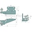 Scharmüller Forced steering 1 cylinder top left 140 x 80 mm, K50, 2 ton - 0.520.124.0-A02, 00.520.124.0-A02