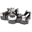 Scharmüller Support plate - 777009603060A11, 0.960.306.0-A11, 00.960.306.0-A11, 0098117100000 | Lock: ball 80 | Load capacity: 3000 kg | D-value: 65,7 kN | Length: 306 mm | Width: 443 mm | Thickness: 50 mm | Number of heart pins: 1 | Colour: AGCO grey | Length x widt
