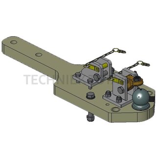 Scharmüller Tragplatten Kugel 80, 3700 kg, 930 x 297 mm, Stärke 50 mm
