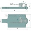 Scharmüller Draagplaat Piton Fix 2000 kg, 596 x 296 mm, dikte 40 mm