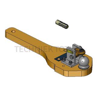 Scharmüller Draagplaat kogel 80, 3000 kg, 868 x 290 mm, dikte 50 mm