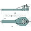 Scharmüller Support plates ball 80, 3000 kg, 868 x 290 mm, thickness 50 mm
