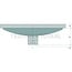 GRANIT Spiegel 307 x 307 mm, Radius 330 mm, unbeheizt, Stange-Ø 10 - 20 mm