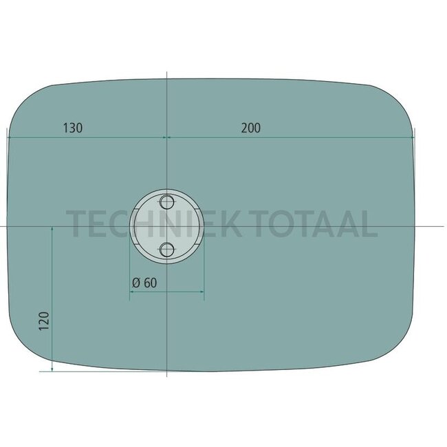 GRANIT Mirror unheated 328 x 238 mm, rod Ø 14 - 28 mm Ford, Case IH | 87350494, 365414A1, 82014587, 297017A1