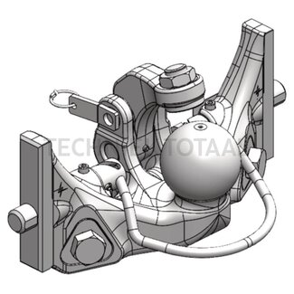 Scharmüller Kogel 80® kogelinzet, railbreedte 330 mm, 3000 kg, zwart