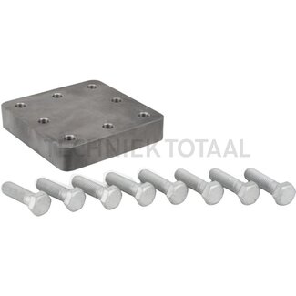 ROCKINGER Aanlasplaat 200 x 200 x 40 mm, M20, gatenpatroon 145 x 145 x 145 mm