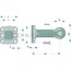 ROCKINGER Trekoog - 78757233, ROE57233 | Uitvoering: Flens | D-waarde: 130 kN | Trekoog Ø: 40 mm | Oplegdruk: 2500 kg | A: 100 mm | Aantal gaten: 6 | Boring: M17 mm | C: 110 mm | Dc-waarde: 99 kN | E: 154 mm | Flens: 6-gaats | De-waarde: 86,7 kN | F: 154 mm | Menke
