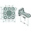 ROCKINGER Trekoog flens Ø 50 mm, 190 kN, 2500 kg, 8-gaats 110 x 100 mm | ROE57244
