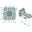 ROCKINGER Zugöse - 78757244, ROE57244 | Ausführung: Flansch | D-Wert: 190 kN | Lochbild: 110 x 100 mm | Zugösen-Ø: 50 mm | Stützlast: 2500 kg | A: 100 mm | Anzahl Löcher: 8 | Ausladung: 250 mm | B: 110 mm | C: 154 mm | D: 110 mm | Dc-Wert: 113 kN | E: 17 mm | Flans