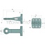 Scharmüller Trekoog - 77700652110A90, 30000801 | Uitvoering: Flens | D-waarde: 89,3 kN | Gatenpatroon: 110 x 100 mm | Trekoog Ø: 40 mm | Oplegdruk: 2000 kg | Kleur: KTL-coating zwart | Aantal gaten: 6 | Werklengte: 250 mm | Boring: M16 mm | Flens: Verticaal | EG-goed