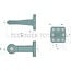 Scharmüller Drawbar eye flange Ø 40 mm, 110 x 100 mm, working length 240 mm