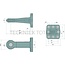 Scharmüller Trekoog - 77700652250 | Uitvoering: Flens | D-waarde: 89,3 kN | Gatenpatroon: 110 x 100 mm | Trekoog Ø: 40 mm (42 mm dik) | Oplegdruk: 2500 kg | Kleur: KTL-coating zwart | Aantal gaten: 8 | Werklengte: 240 mm | Boring: M16 mm | Flens: Verticaal | EG-goedk