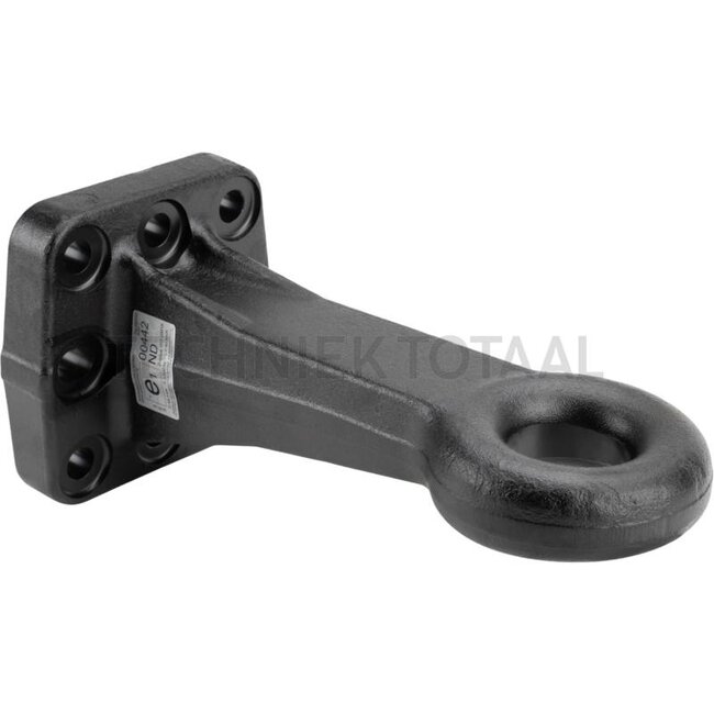 Scharmüller Drawbar eye - 77700652420A90, 8004827, 0.652.42.0-A90, 00.652.42.0-A90 | Version: Pick-up hitch | D-value: 89,3 kN | Hole pattern: 110 x 100 mm | Towing eye Ø: 50 mm | Load capacity: 3000 kg | Colour: Cathodic dip coating, black | Lock: Ring, not rotatabl