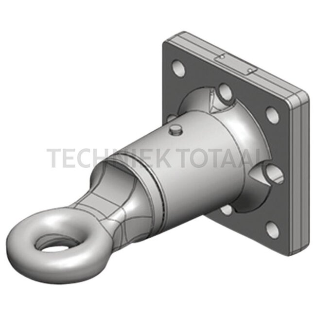 Scharmüller Drawbar eye - 77700654430, 0.654.43.0-A02, 00.654.43.0-A02 | Version: Pick-up hitch | D-value: 102,4 kN | Hole pattern: 145 x 145 mm | Towing eye Ø: 50 mm | Load capacity: 3000 kg | Colour: Black | Lock: Ring, rotatable | No. of holes: 8 | Overhang: 295 m