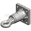 Scharmüller Zugöse - 77700654430, 0.654.43.0-A02, 00.654.43.0-A02 | Ausführung: Pick-up Hitch | D-Wert: 102,4 kN | Lochbild: 145 x 145 mm | Zugösen-Ø: 50 mm | Stützlast: 3000 kg | Farbe: Schwarz | Verriegelung: Ring, drehbar | Anzahl Löcher: 8 | Ausladung: 295 mm | B