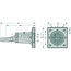 Scharmüller Zugöse - 77700654430, 0.654.43.0-A02, 00.654.43.0-A02 | Ausführung: Pick-up Hitch | D-Wert: 102,4 kN | Lochbild: 145 x 145 mm | Zugösen-Ø: 50 mm | Stützlast: 3000 kg | Farbe: Schwarz | Verriegelung: Ring, drehbar | Anzahl Löcher: 8 | Ausladung: 295 mm | B