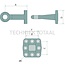 Walterscheid Trekoog - 770ZO74053-50D1, 8000537 | Uitvoering: Flens | D-waarde: 190 kN | Gatenpatroon: 110 x 100 mm | Trekoog Ø: 50 mm | Oplegdruk: 2500 kg | Kleur: zwart | Vergrendeling: Standaard trekoog | A: 250 mm | Aantal gaten: 8 | B: 100 mm | Omschrijving: De r