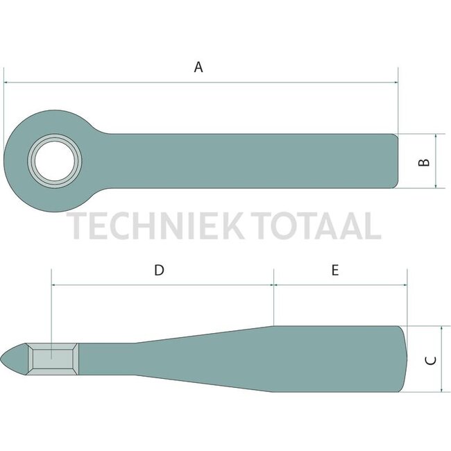 Walterscheid Drawbar eye - 770ZO74054-40A-5BP | Version: Standard drawbar eye | D-value: 125 kN | Towing eye Ø: 40 mm | Load capacity: 1350 kg | Colour: Bare metal | Lock: Standard drawbar eye | A: 390 mm | B: 55 mm | Description: The ring and shaft dimensions of the