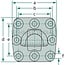 Sauermann Drawbar eye ball 80, 145 x 145 mm, 8-hole, 93,6 kN | D04439609