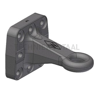 Walterscheid Zugöse Pick-Up Hitch Ø 50 mm, 110 x 100 mm, 8-Loch, nicht verdrehbar