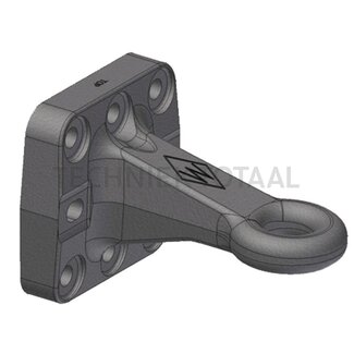 Walterscheid Zugöse Pick-Up Hitch Ø 50 mm, 145 x 145 mm, 8-Loch, nicht verdrehbar