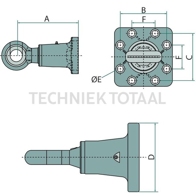 Walterscheid Zugöse Pick-Up Hitch Ø 50 mm, 160 x 160 mm, Länge 267 mm | 8005148