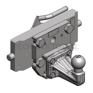 Scharmüller Anhängebock K50 Archetti, rail 310 mm, Bolzen Ø 22 mm, 31 kN