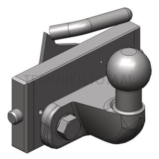 Scharmüller Anhängebock Kugel 50, rail 200 mm, Bolzen Ø 16 mm, 150 kg