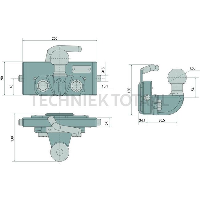 Scharmüller Trekhaak Systeem KN Scharmüller - 77700508210 | Railbreedte: 200 mm | Geleidebreedte: 25 mm | Vergrendelpen Ø: 16 mm | Oplegdruk: 150 kg | D-waarde: 17,2 kN | Werklengte: 80 mm | Plaathoogte: 90 mm | Boring: M16 mm | Kleur: Schwarz | Omschrijving: Höhen
