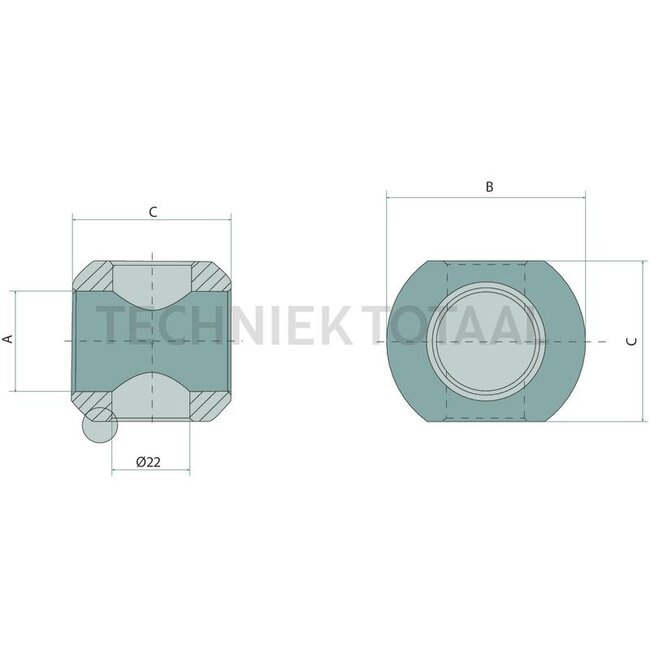 GRANIT Heavy Duty Unterlenkerkugeln Kat. 2, Ø 28 mm, 56 x 45 mm - 10 Stück